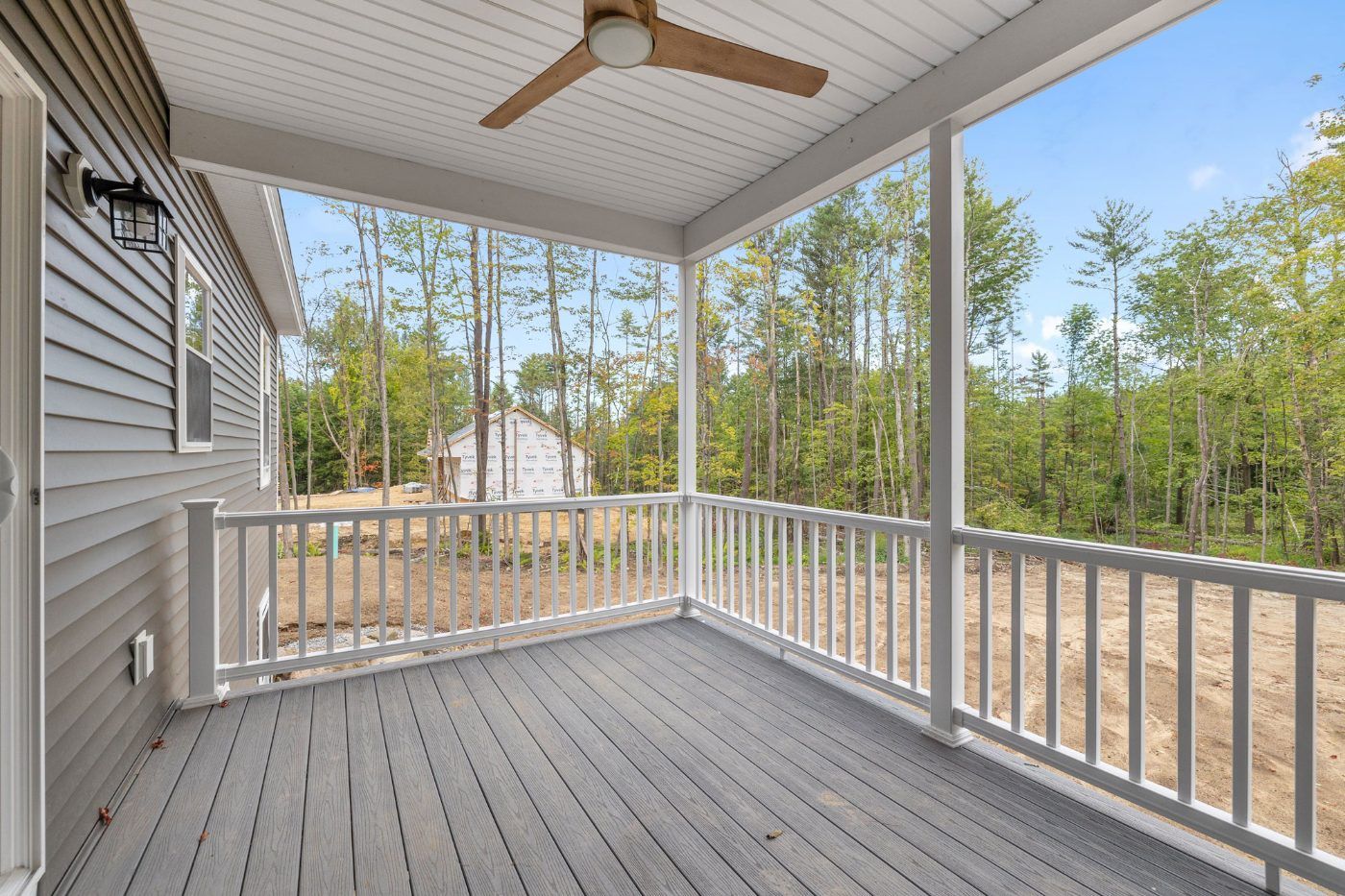 Composite deck built by Five Oaks Roofing Plus