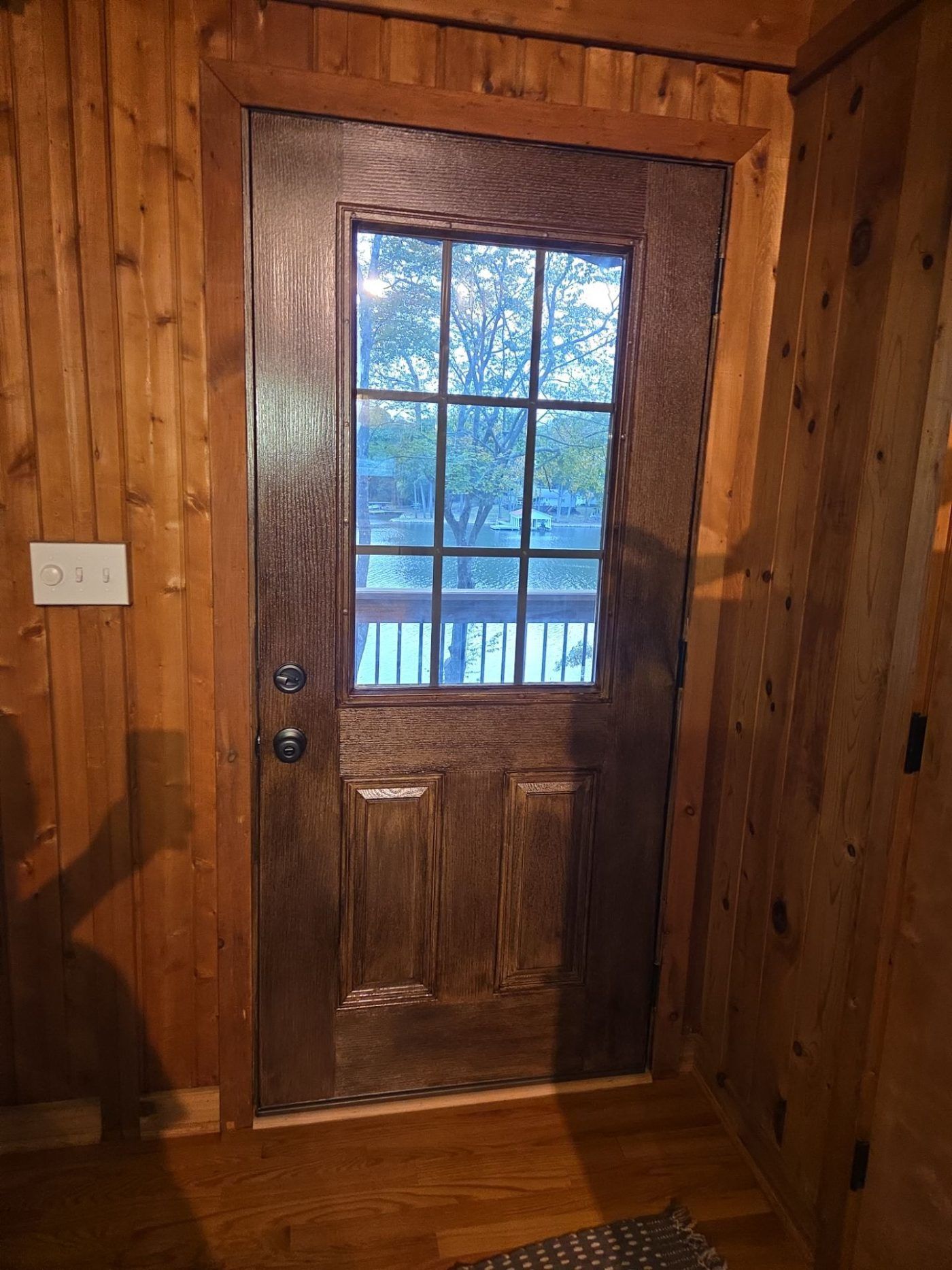 Entry door installation by Five Oaks Roofing Plus