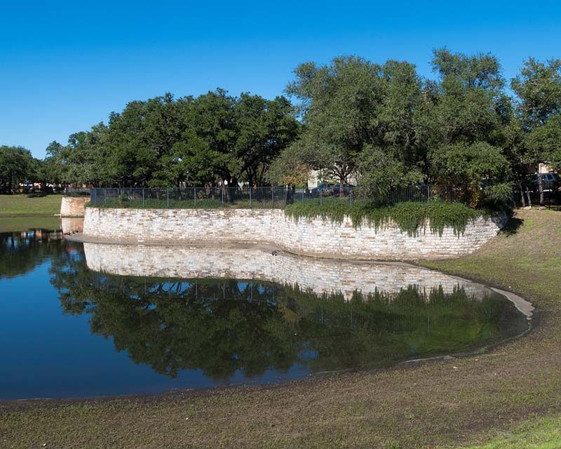 Retention pond construction