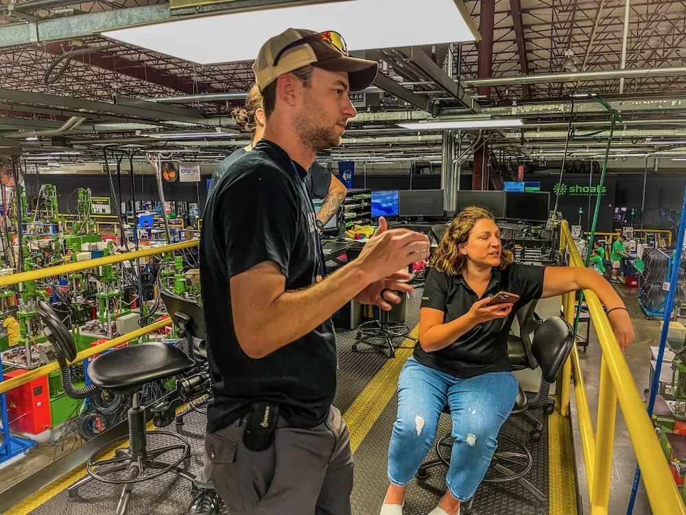 Contractor interview on set