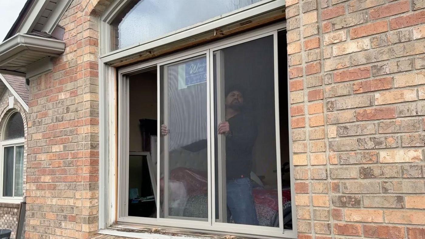 Filming a window replacement